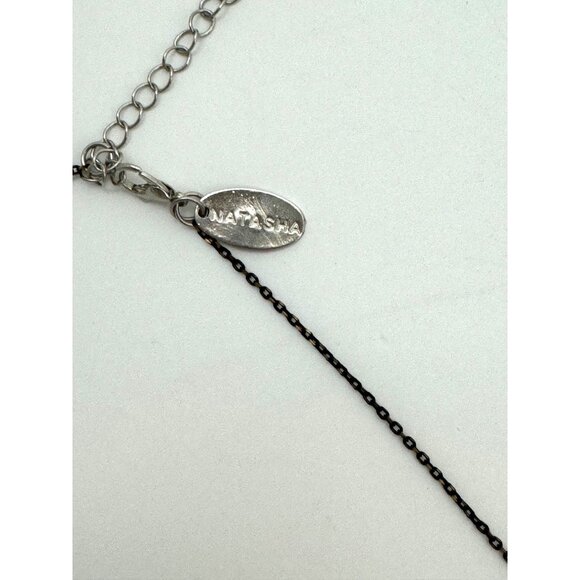 NATASHA LONG NECKLACE PENDANT SQUARE Jewelry‎ Statement Mixed Metals Dillards - Picture 2 of 3